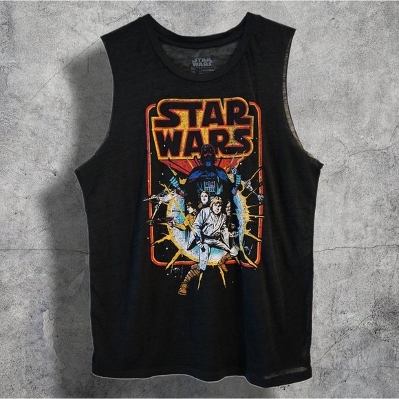 Fifth Sun Tops - Star Wars Retro Explosion Semi Sheer Lightweight Tank Top Fifth Sun sz XL